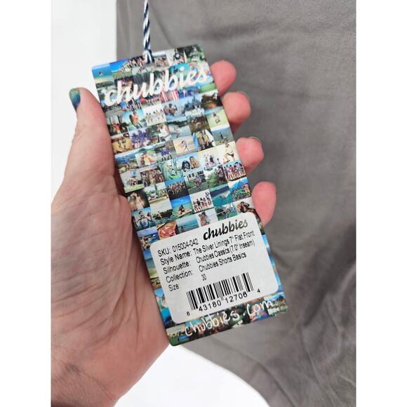 Chubbies Mens Sz 30 The Silver Lining 7" Flat Front Chino Shorts NEW - Picture 3 of 3